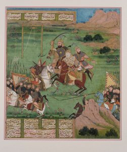 Slagveldscène, uit de Shahnama